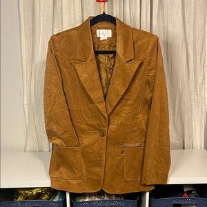Versailles Brown Corduroy Blazer, Size 8